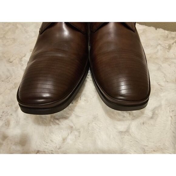 NWOB Kenneth Cole Silver Technology Set Your Clock Dress Shoes Size 14 - Picture 4 of 11